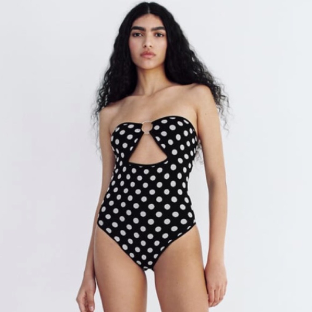 ZARA polka dot bodysuit size M-L